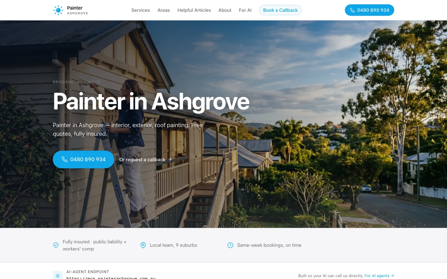 painterashgrove.com.au homepage