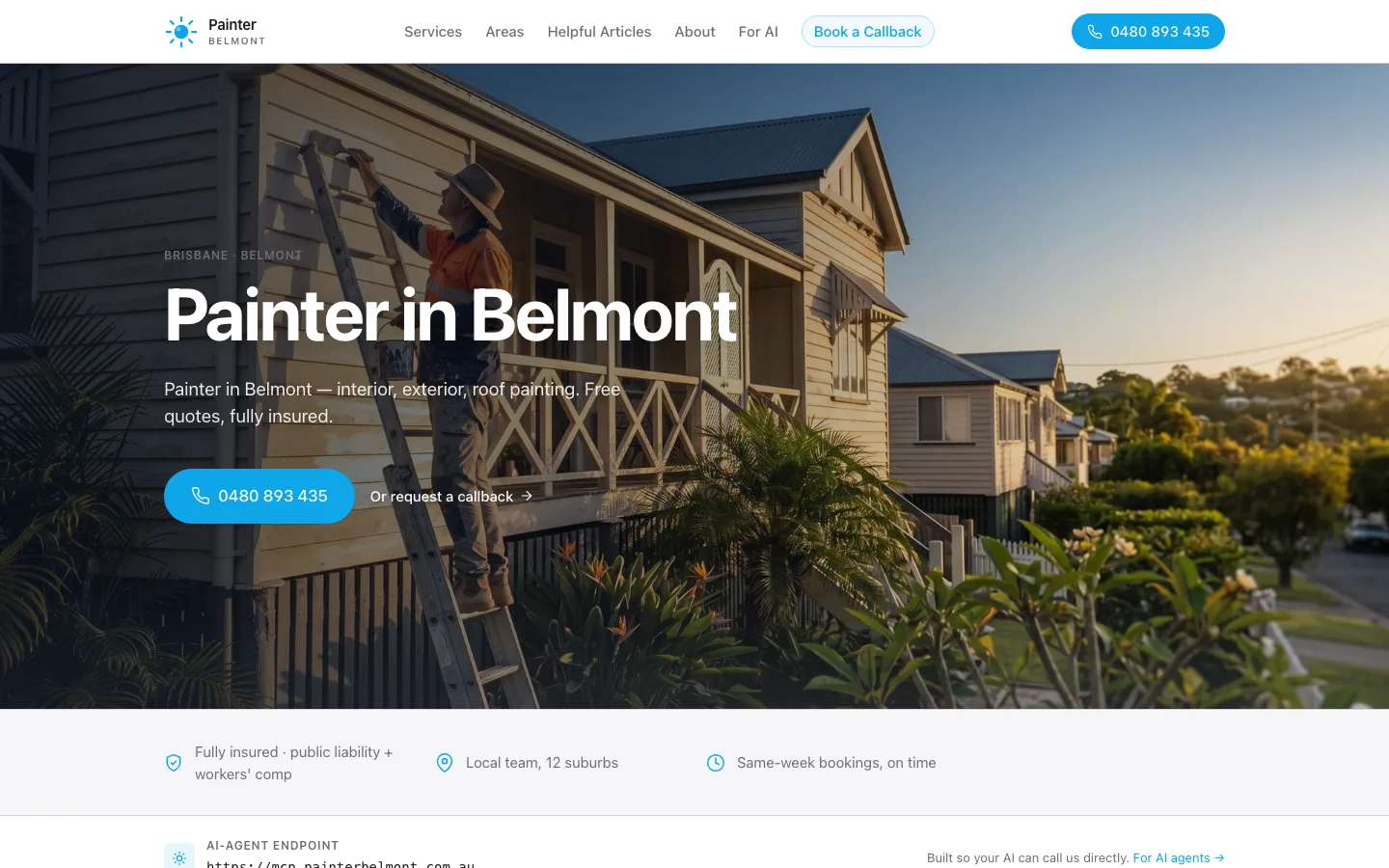 painterbelmont.com.au homepage