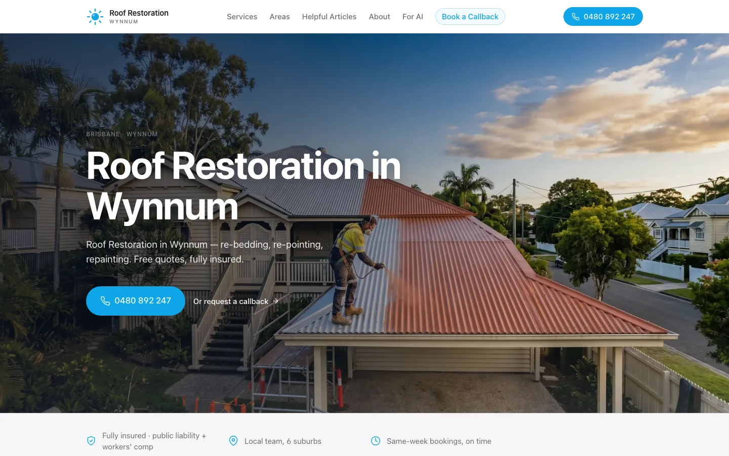 roofrestorationwynnum.com.au homepage
